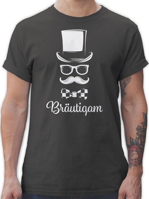 Shirtracer T-Shirt Bräutigam Gentleman Schreibschrift JGA Männer günstig online kaufen