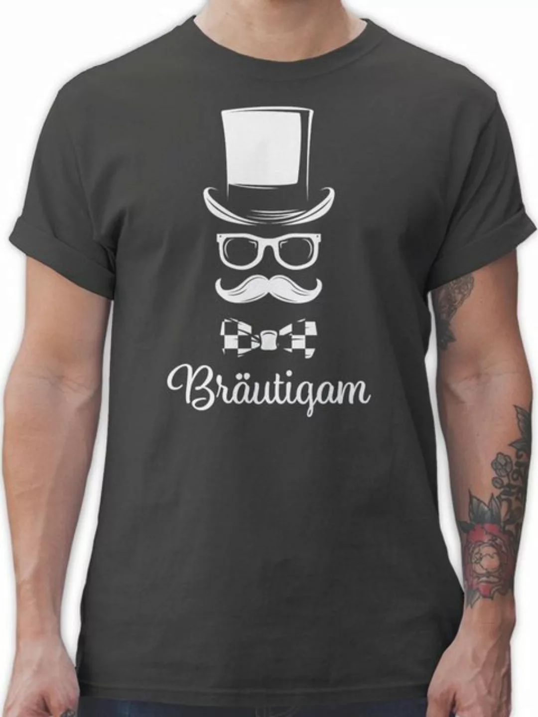 Shirtracer T-Shirt Bräutigam Gentleman Schreibschrift JGA Männer günstig online kaufen