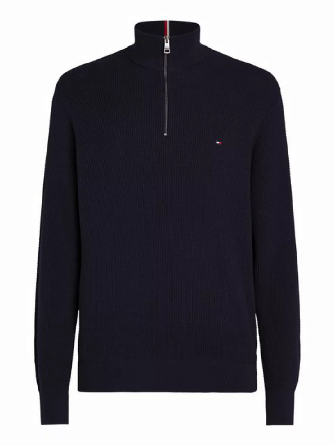 Tommy Hilfiger Strickpullover REFINED STRUCTURE ZIP MOCK günstig online kaufen