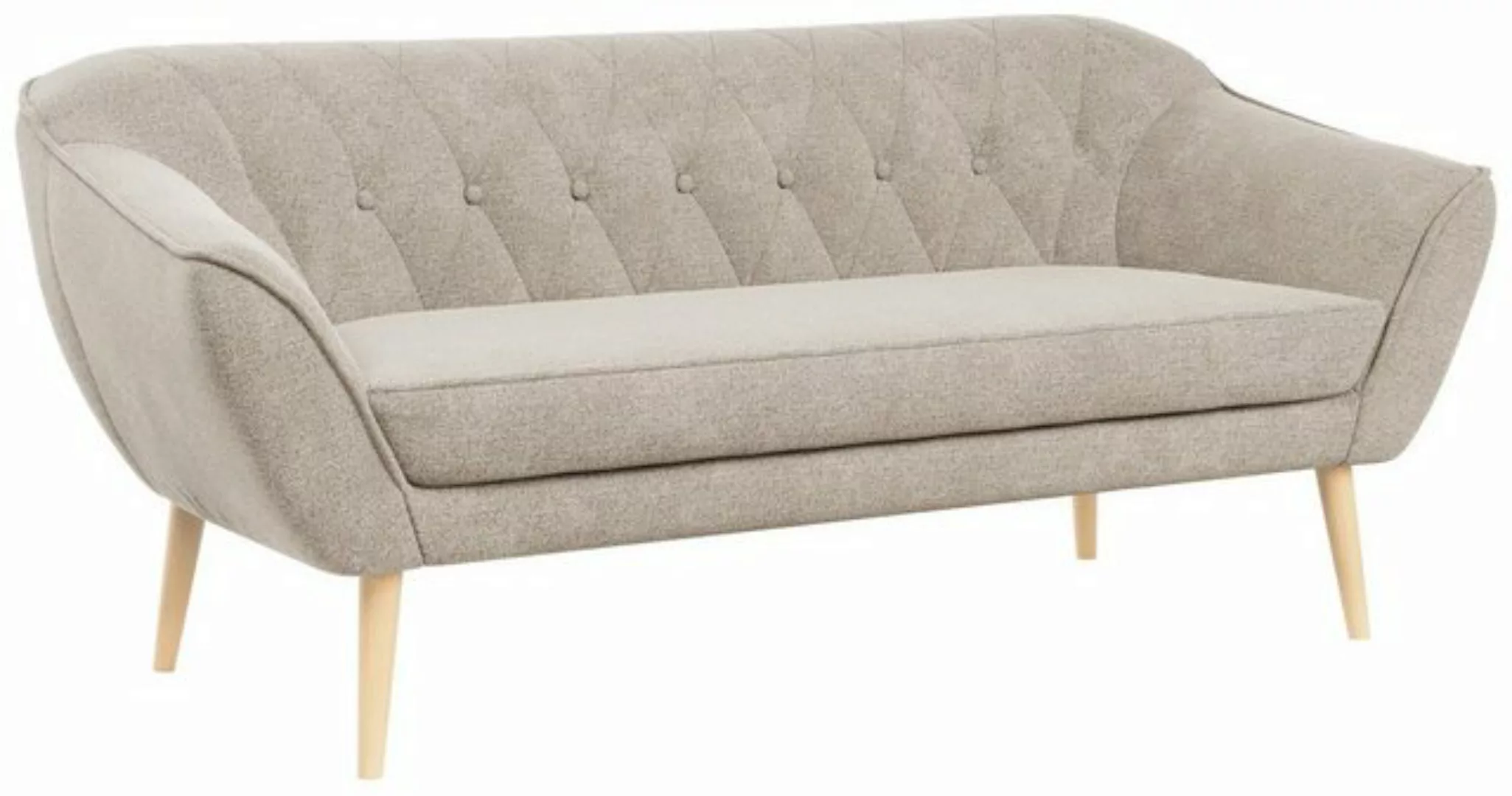 MKS MÖBEL Sofa PIRS-3 Sitzer, Skandinavischer Stil, Gesteppte Polsterung, H günstig online kaufen