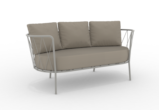 Daisy bequemes 2-Sitzer Loungesofa Outdoor schlamm taupe günstig online kaufen