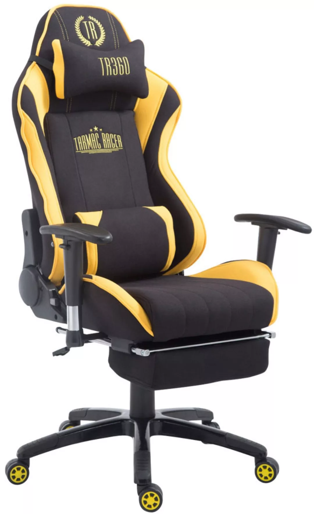 Racing Bürostuhl Shift V2 Stoff-schwarz/gelb-mit Fußablage günstig online kaufen