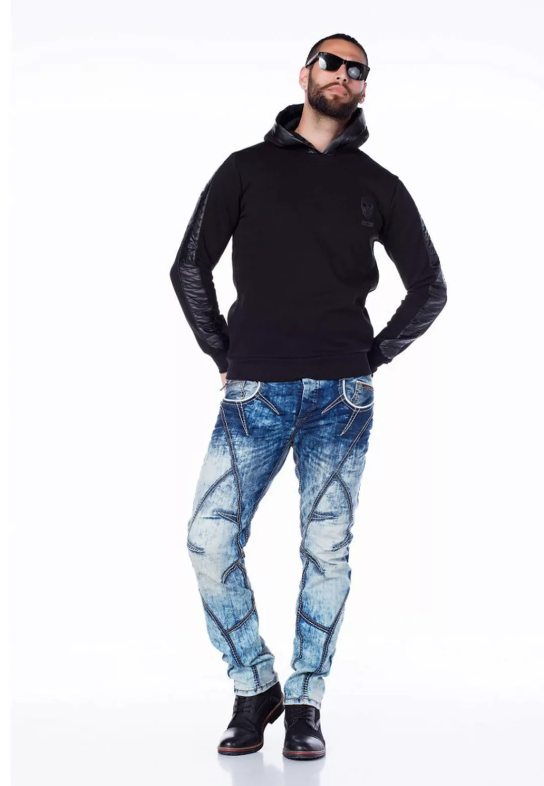 Cipo & Baxx Straight-Jeans, mit cooler Waschung und Ziernähten günstig online kaufen