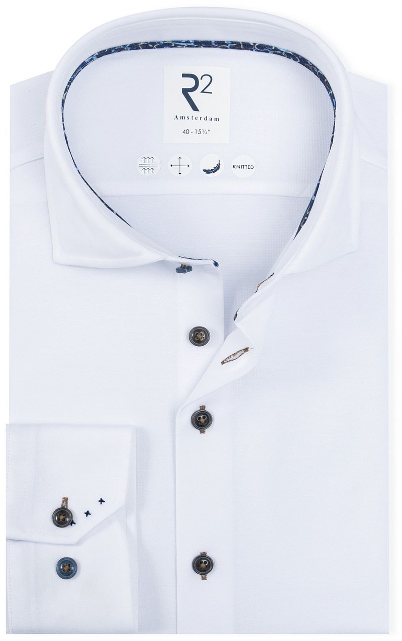 R2 Hemd Fine Twill Weiß  - Größe 42 günstig online kaufen
