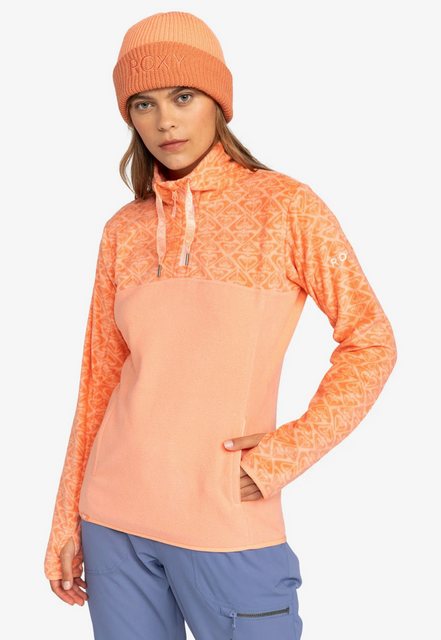 Roxy Kurzarmshirt SAYNA HALF ZIP PEACH PINK ROXYGRAM TONAL günstig online kaufen