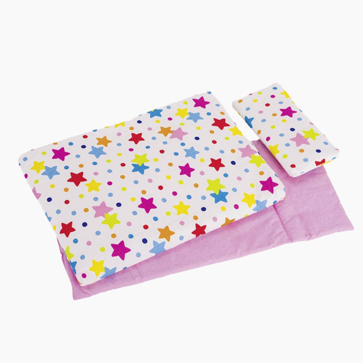 goki Puppen Bettwäsche Puppenbettzeug Sterne Bunt, günstig online kaufen