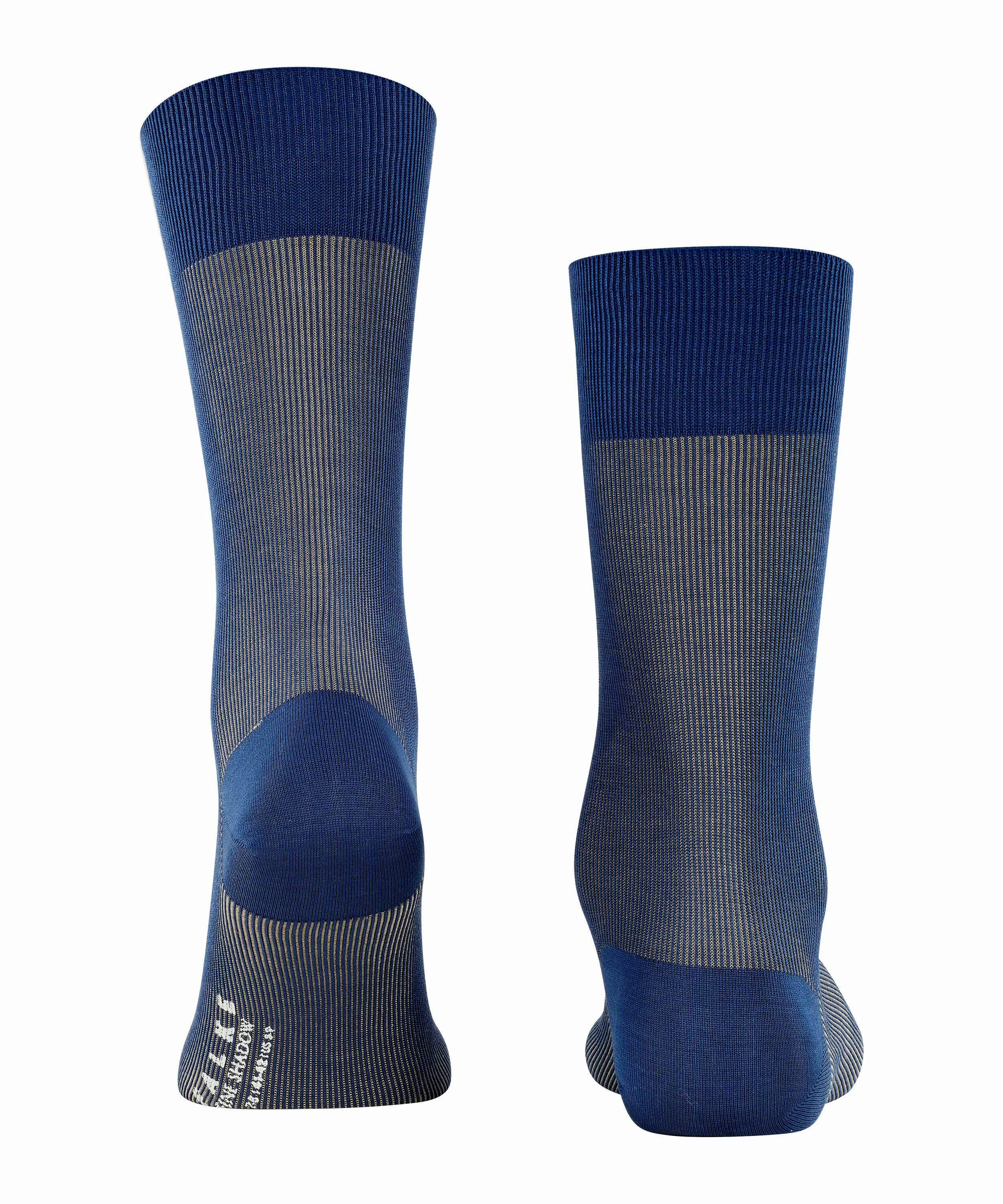 FALKE Fine Shadow Herren Socken, 45-46, Blau, Rippe, Baumwolle, 13141-60020 günstig online kaufen