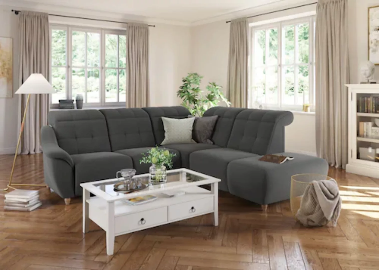 Home affaire Ecksofa »Boston L-Form«, Kopfteilverstellung an jeder Sitzfläc günstig online kaufen