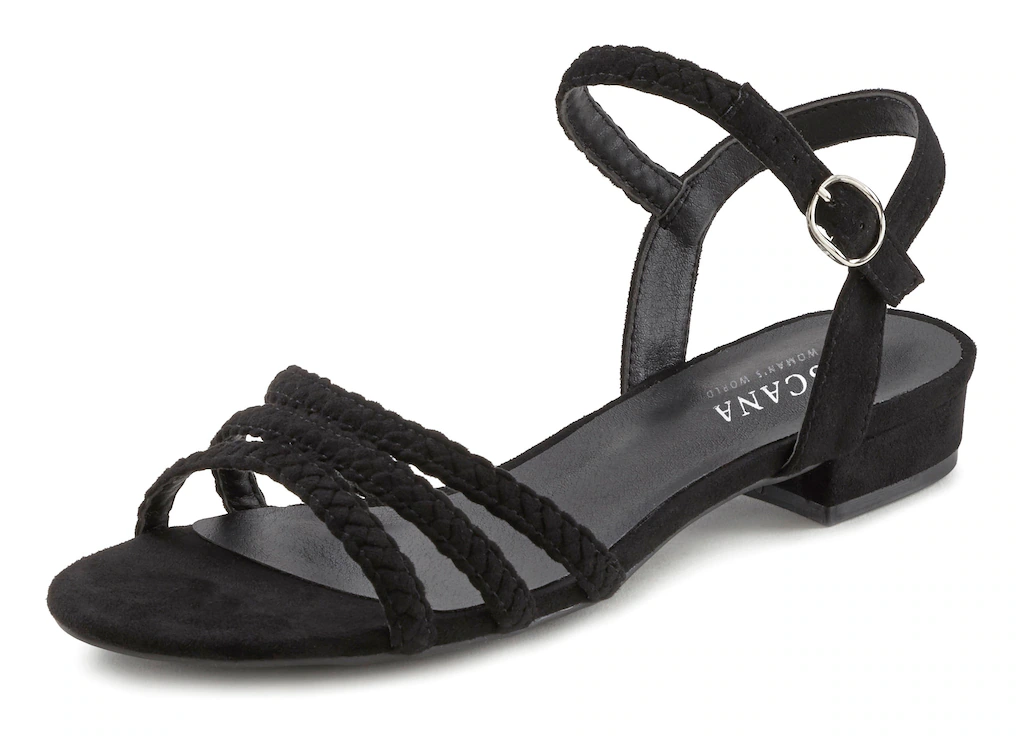 LASCANA Sandale, Sandalette, Sommerschuh mit geflochtenen Riemchen VEGAN günstig online kaufen