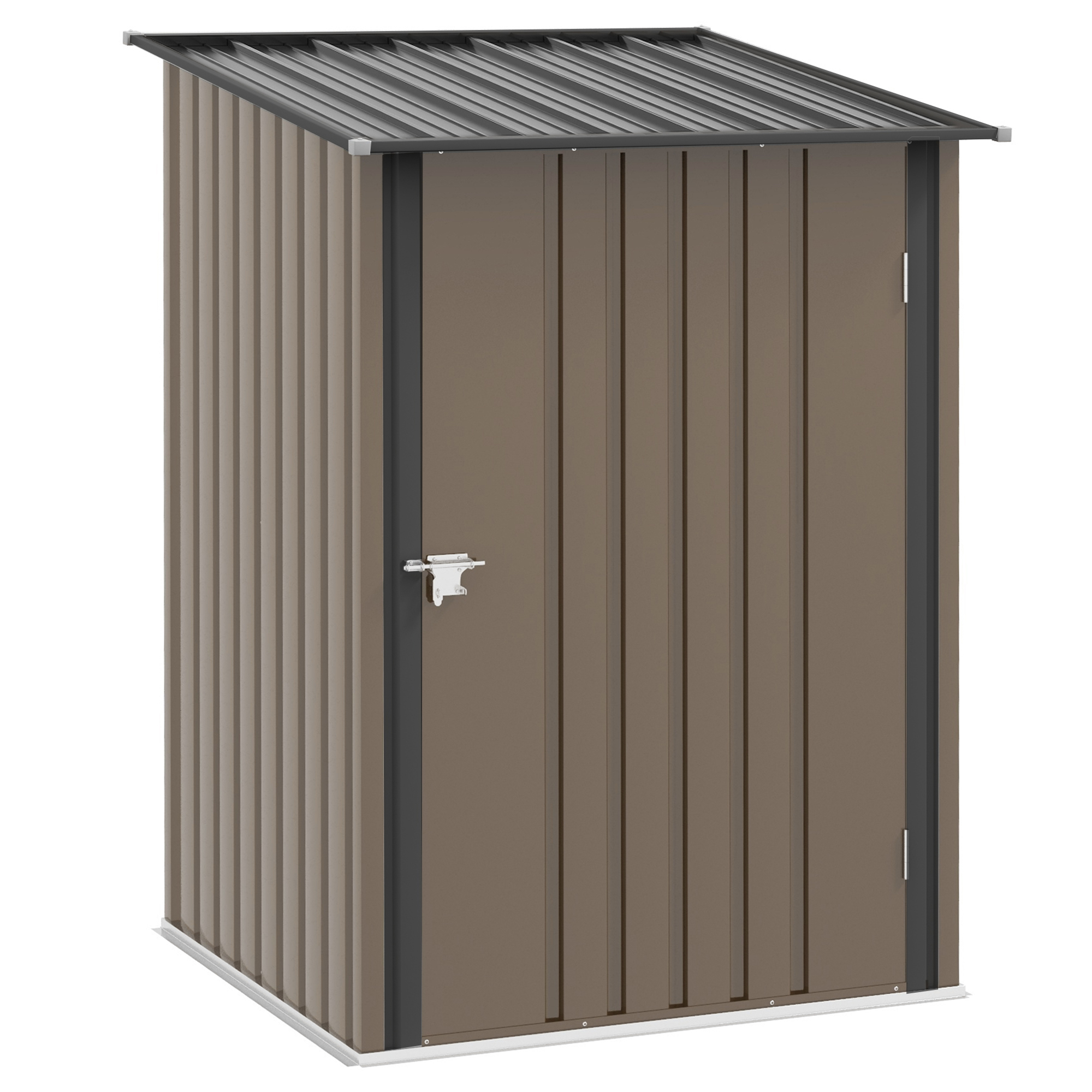 Outsunny Gerätehaus aus Stahl, 0,92 m² Geräteschuppen mit Pultdach Gartensc günstig online kaufen