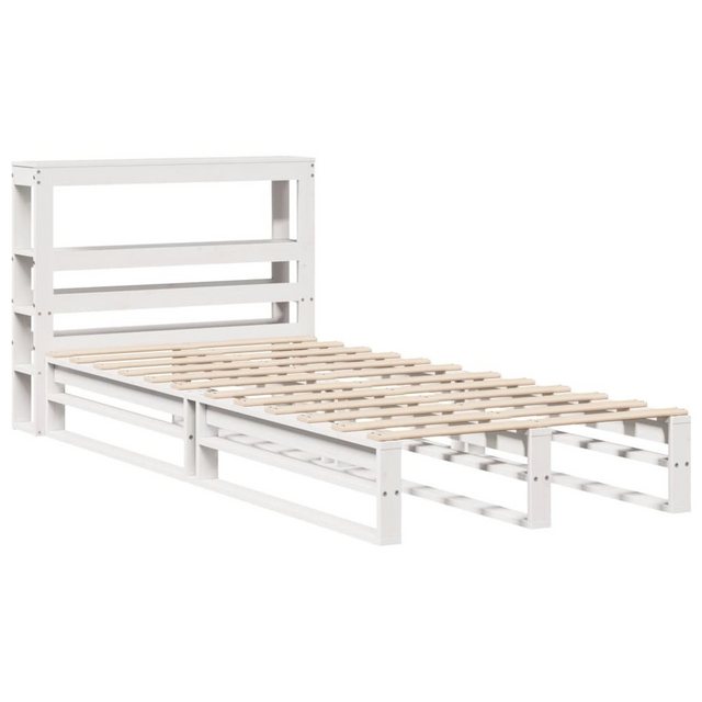 vidaXL Bett Massivholzbett ohne Matratze Weiß 100x200 cm Kiefernholz günstig online kaufen