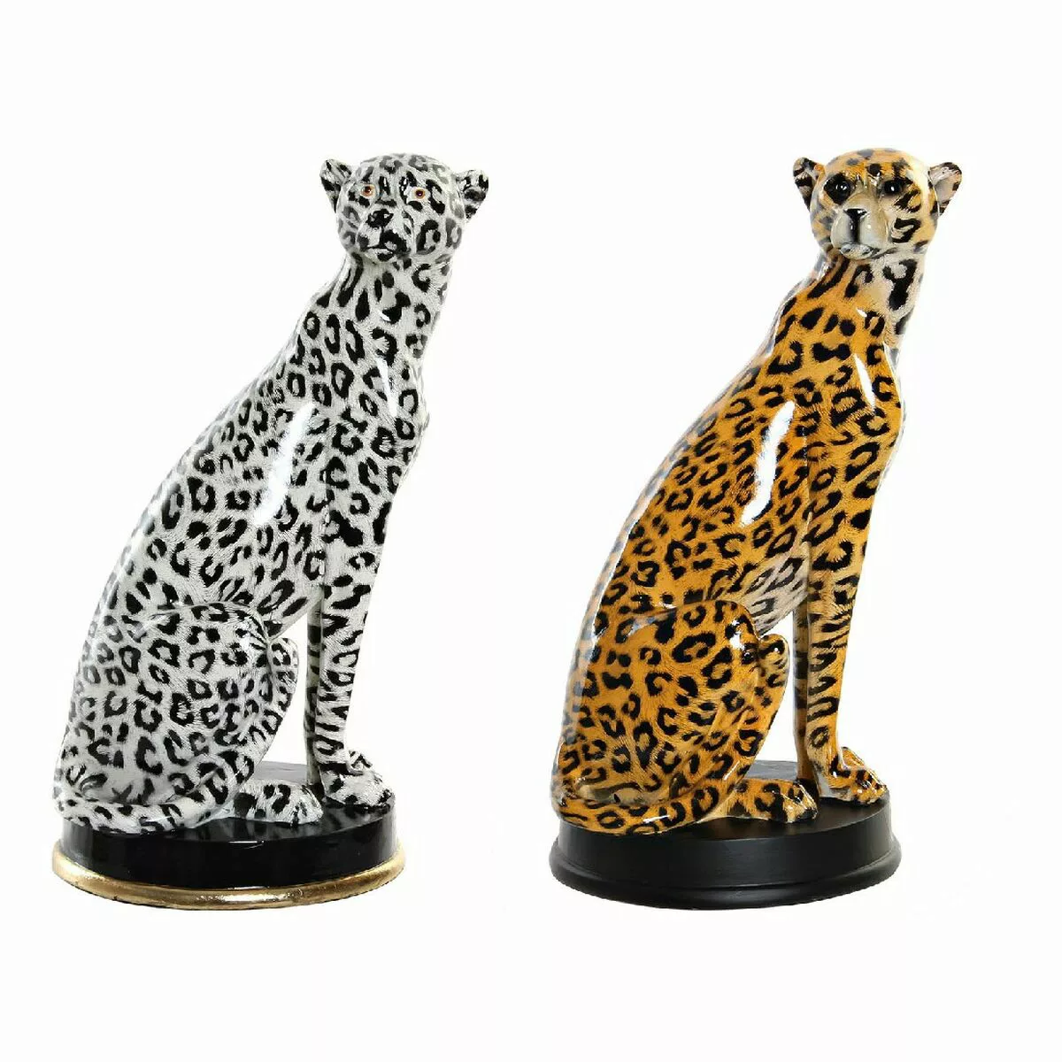 Deko-figur Dkd Home Decor Harz Leopard (2 Pcs) (16 X 16 X 32 Cm) günstig online kaufen