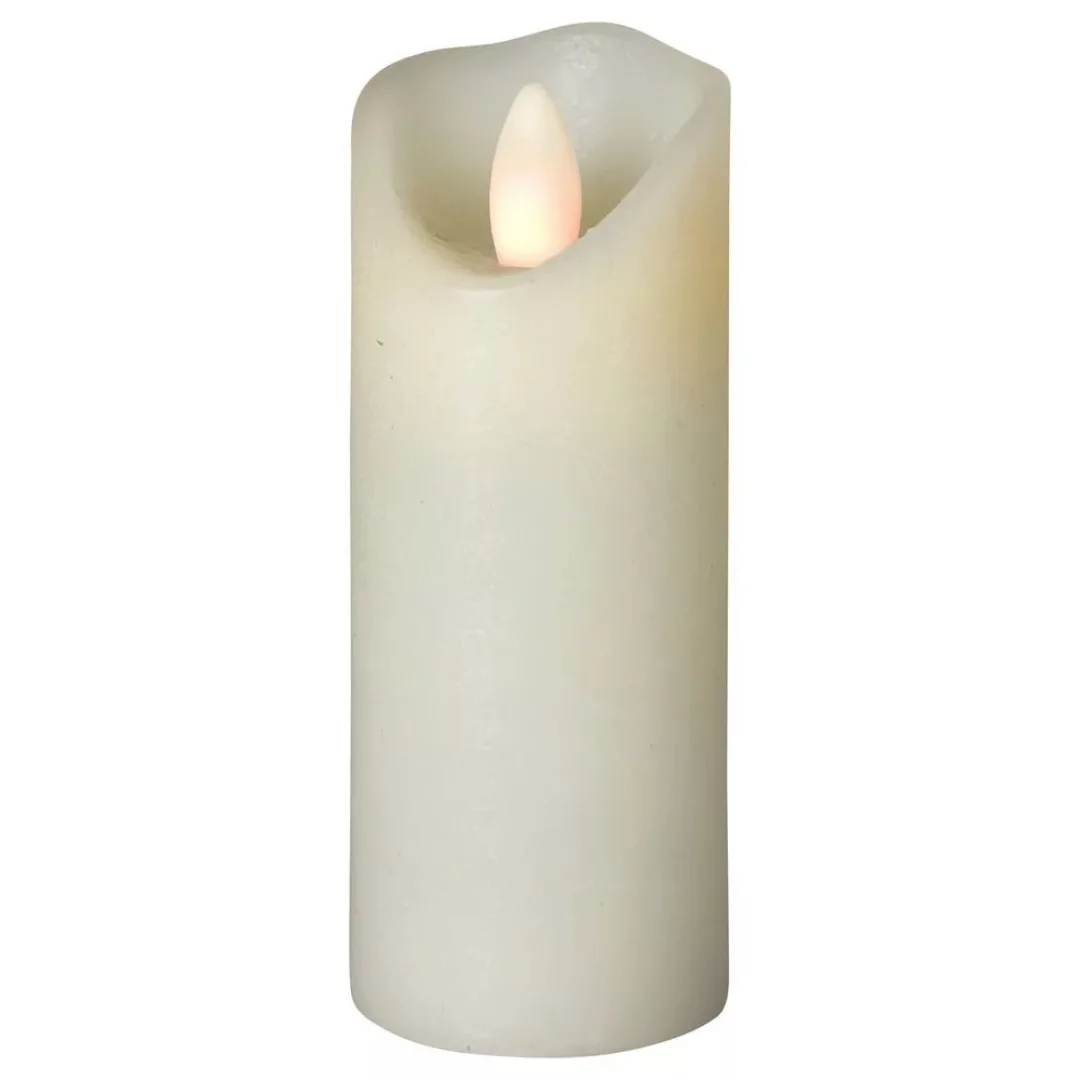 LED Kerze Shine Wachs gefrostet in Elfenbein 150x50x50mm günstig online kaufen