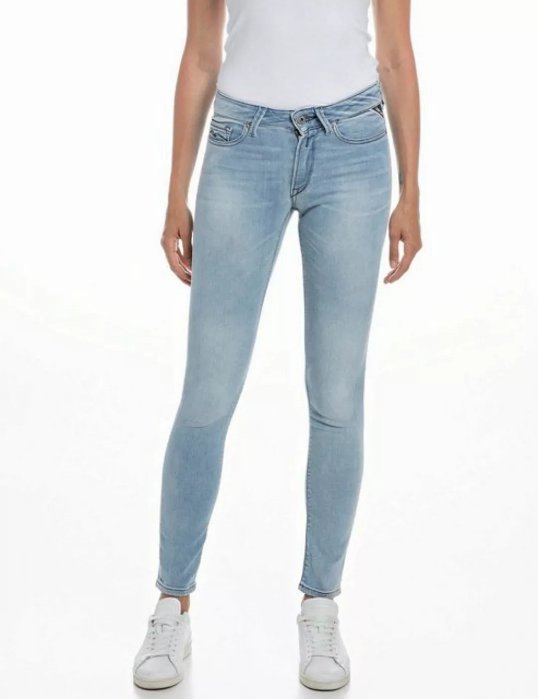 Replay Damen Jeans LUZIEN - Skinny Fit - Blau - Light Blue Denim günstig online kaufen