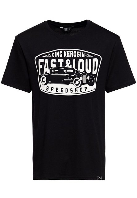 KingKerosin Print-Shirt Fast & Loud (1-tlg) im Vintage Hot Rod Stil günstig online kaufen