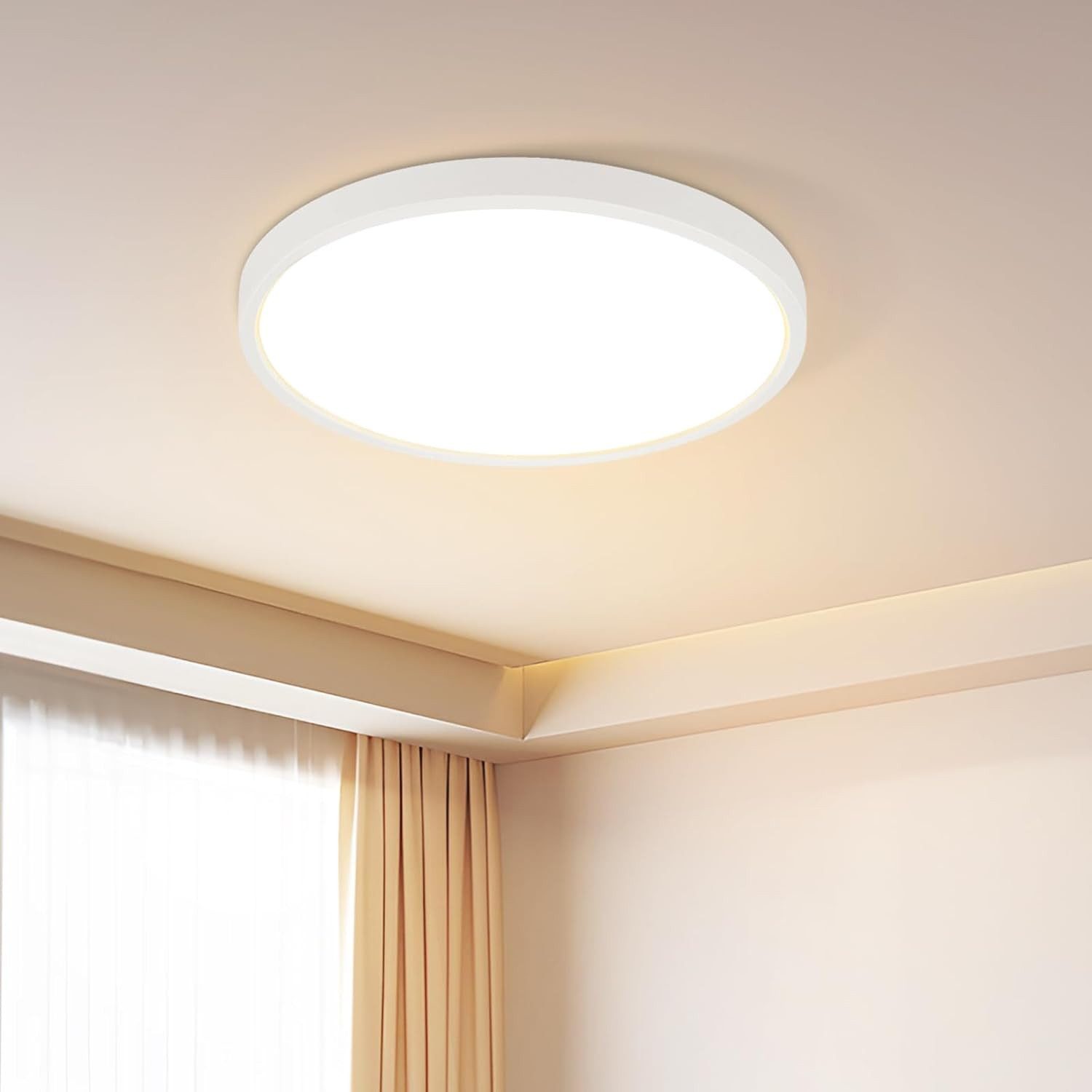 Nettlife LED Panel Deckenleuchte Schwarz/Weiß Flach günstig online kaufen