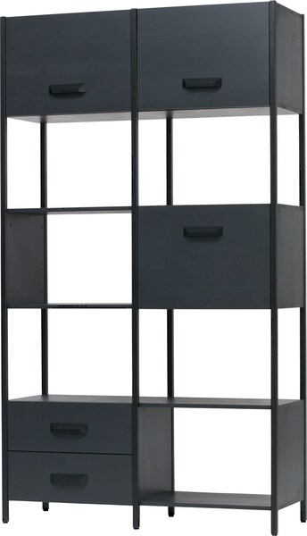 WOOOD Regal "Legacy", mit Schubladen, H 221 cm x B 125 cm günstig online kaufen