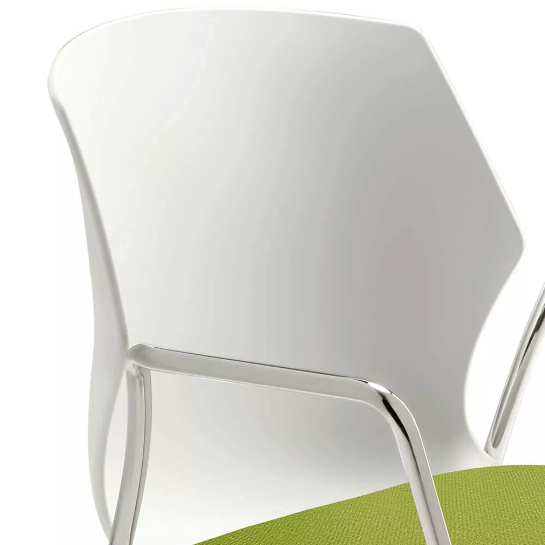 Armlehnen Esstisch Stuhl in Weiß und Grün Made in Germany günstig online kaufen