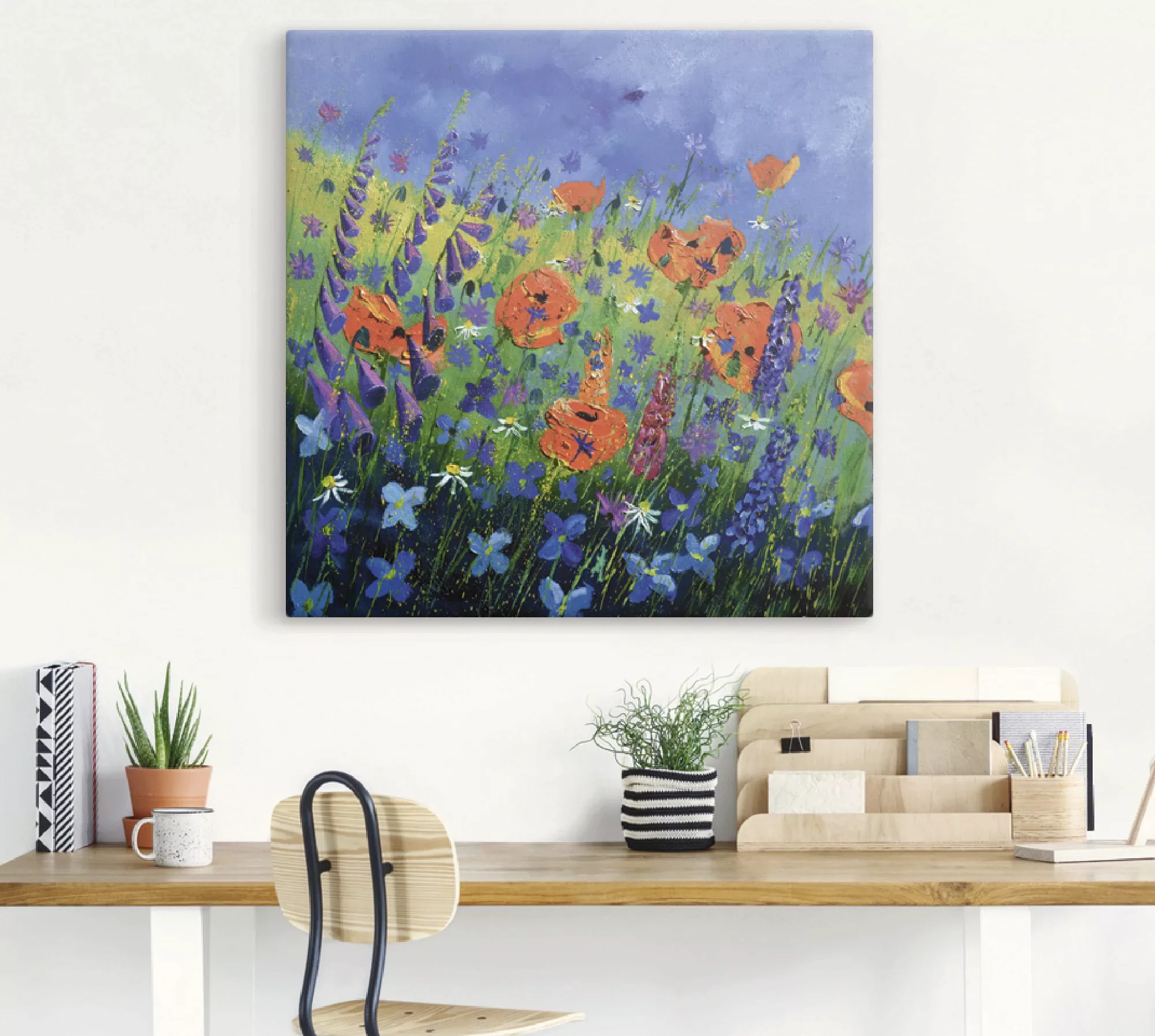 Artland Leinwandbild »Mein Garten«, Blumenwiese, (1 St.), auf Keilrahmen ge günstig online kaufen