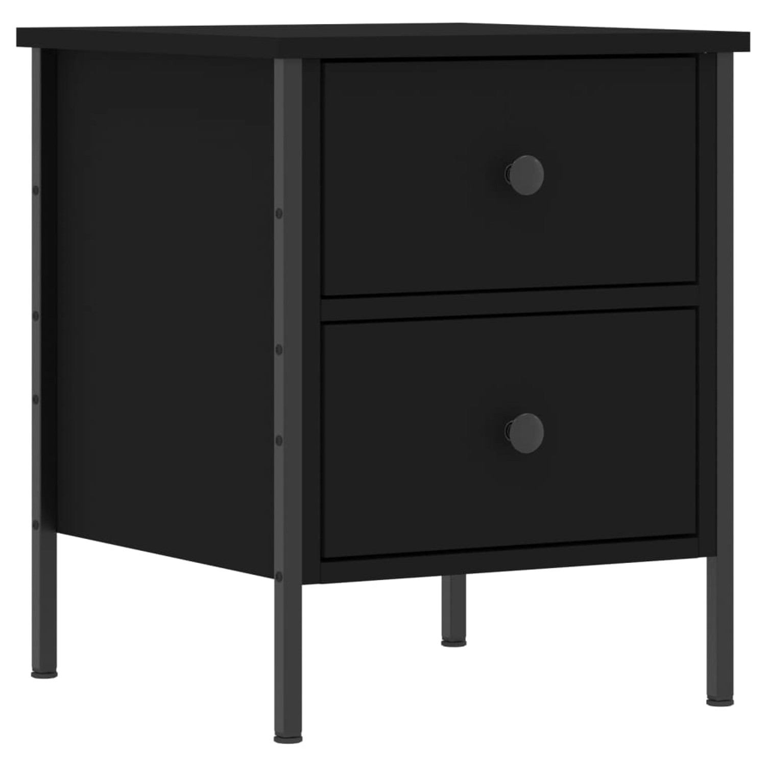 vidaXL Nachttisch Schwarz 40x42x50 cm Holzwerkstoff Modell 1 günstig online kaufen