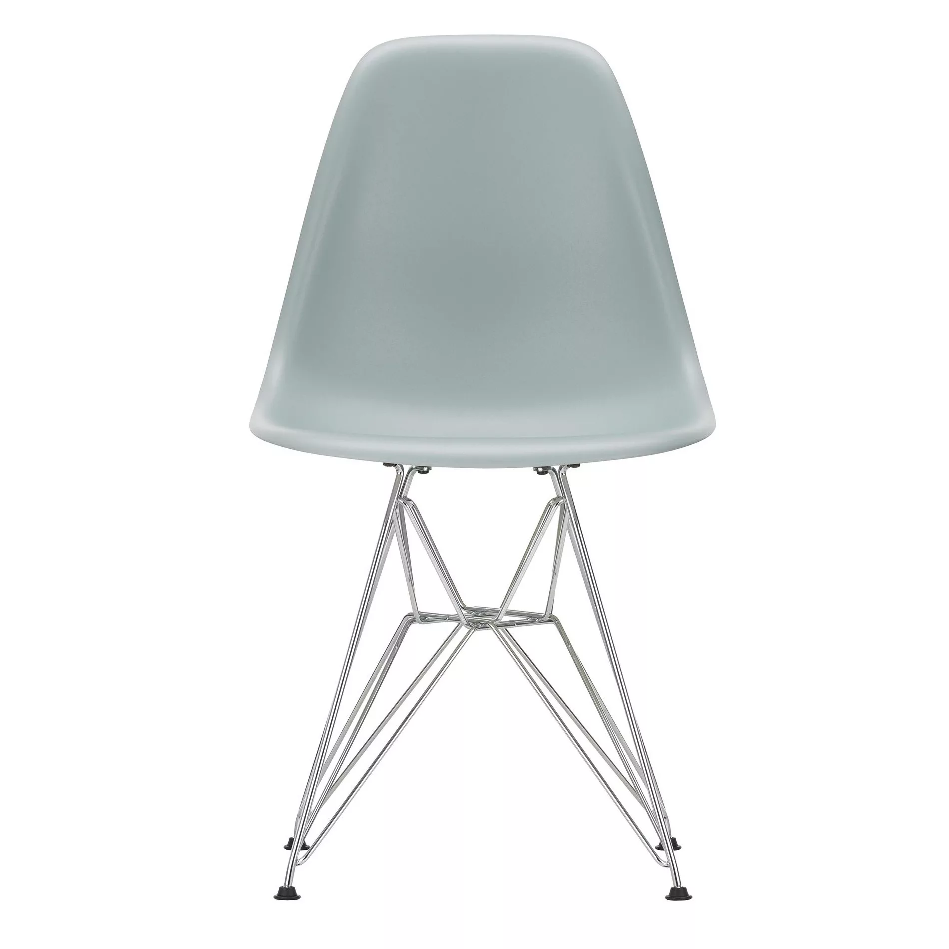 Vitra - Eames Plastic Side Chair DSR Gestell verchromt - hellgrau/Sitzfläch günstig online kaufen