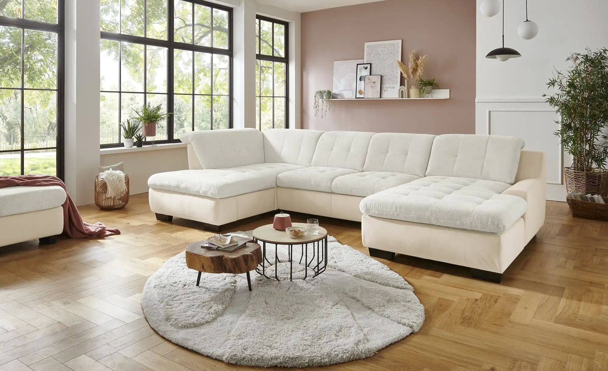 Lounge Collection Wohnlandschaft  Davinci ¦ creme ¦ Maße (cm): B: 346 H: 85 günstig online kaufen