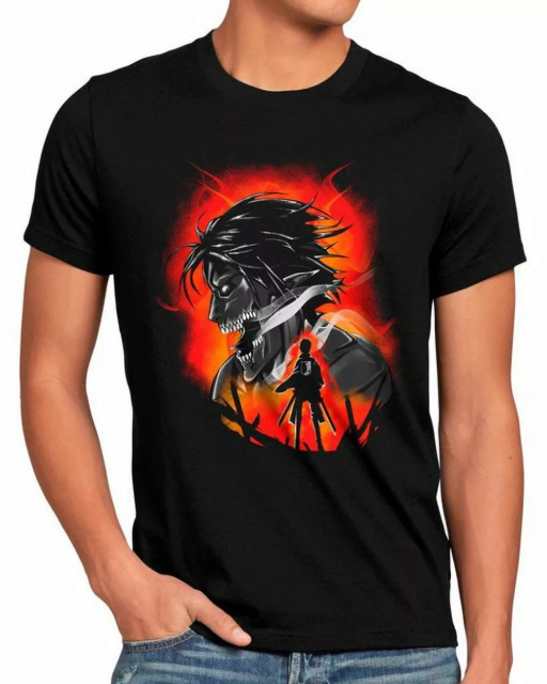 style3 T-Shirt titan anime japan on manga attack aot günstig online kaufen