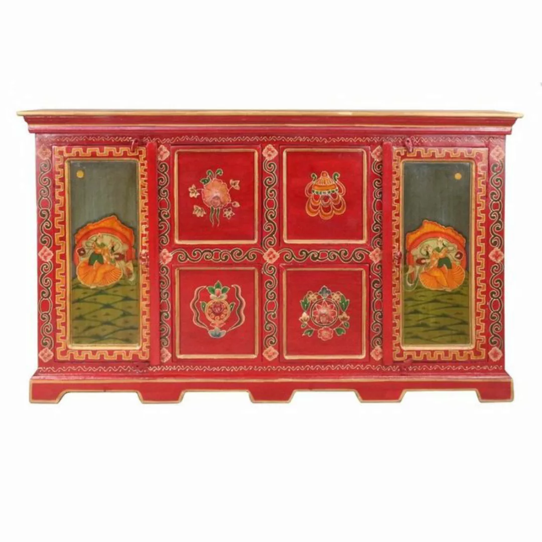 Oriental Galerie Mehrzweckschrank Tibet Sieboard Wandschrank Jirki Rot 150 günstig online kaufen