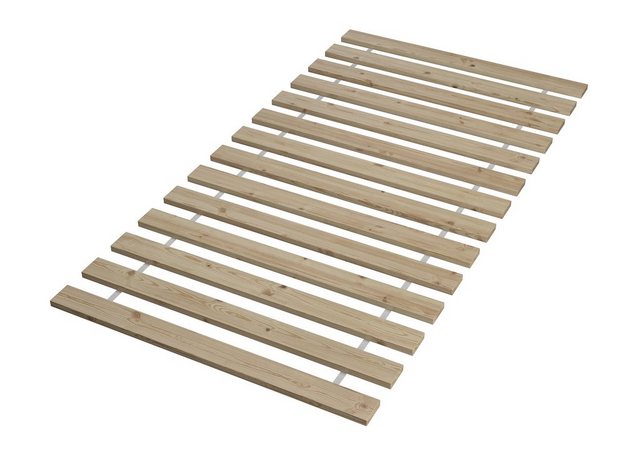 ERST-HOLZ Bett Holzbett Buche massiv 90x200 mit Rost, Buchefarblos lackiert günstig online kaufen