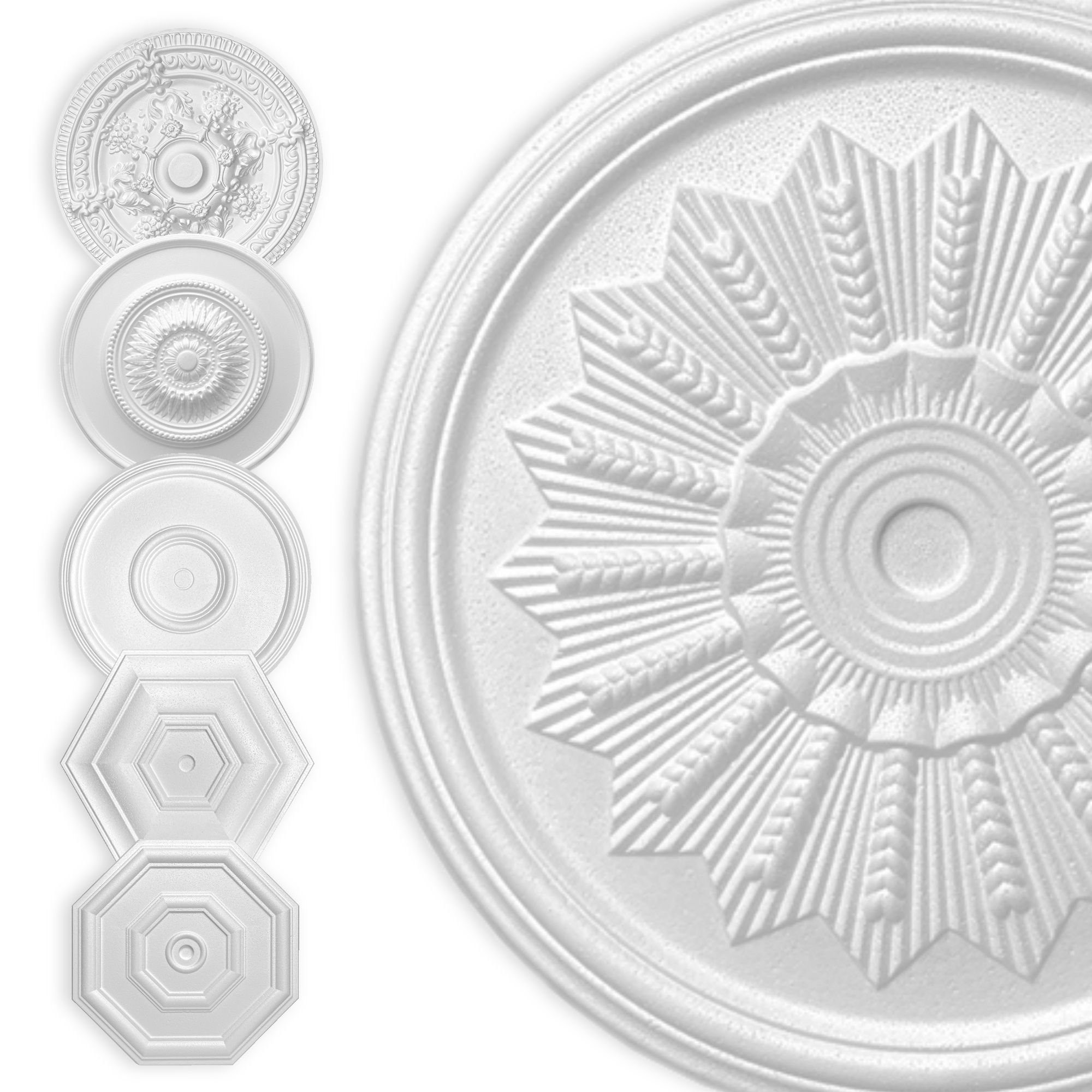 Hexim Wanddekoobjekt Sonne 40cm (HEXIM Stuckrosette günstig online kaufen