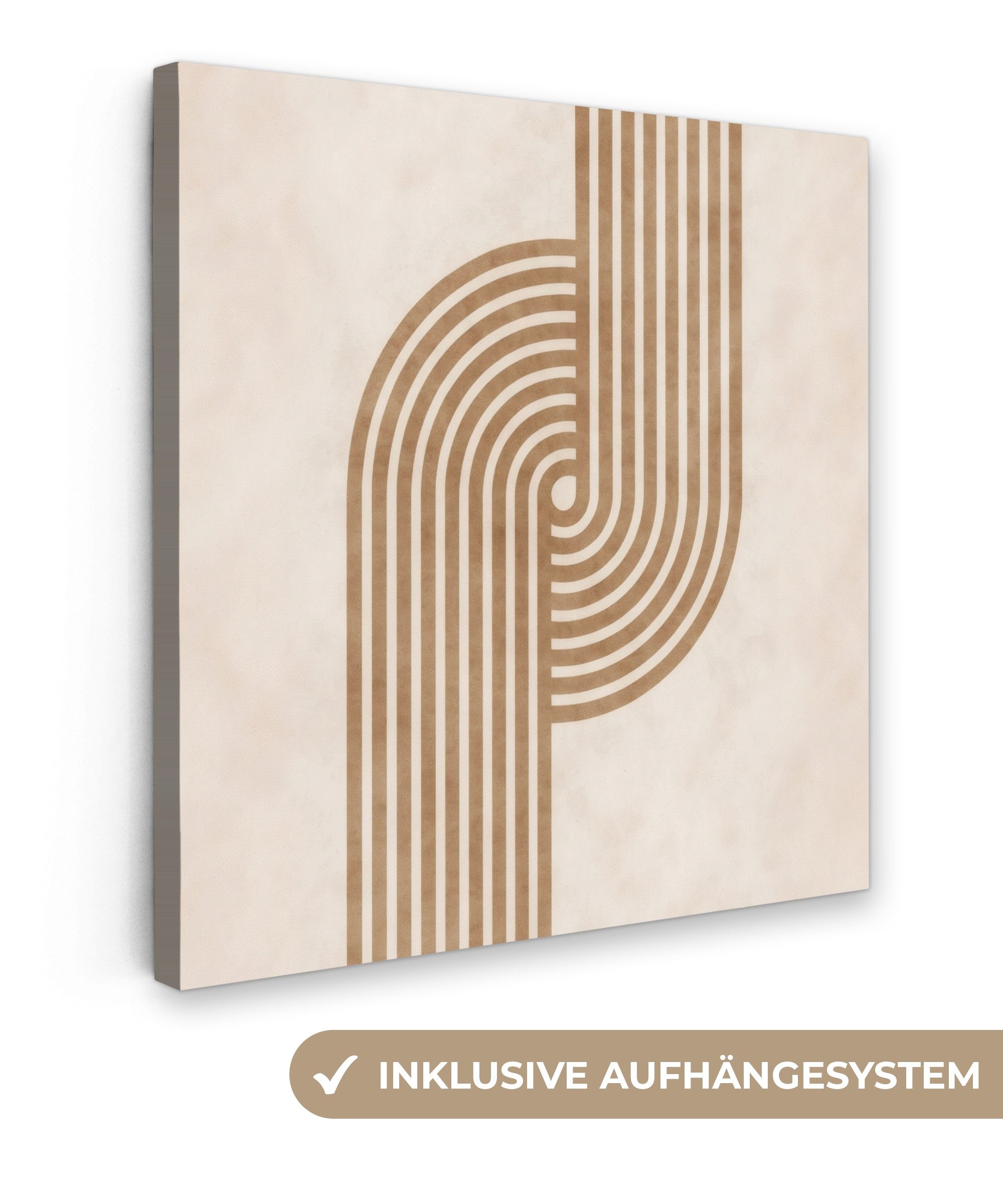OneMillionCanvasses® Leinwandbild Symmetrische Biegung - kupferfarbig, günstig online kaufen