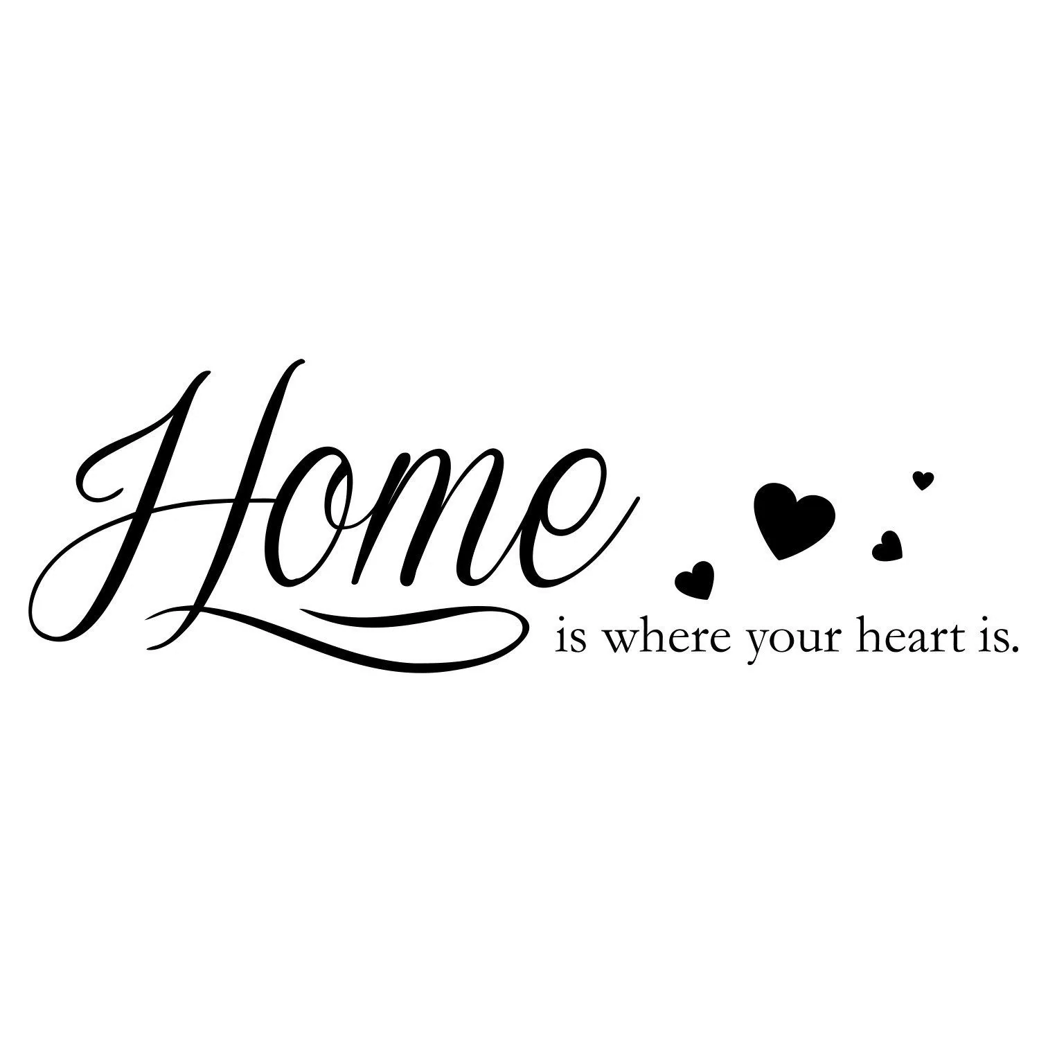 queence Wandtattoo "Home ist where your heart is.", 120 x 30 cm günstig online kaufen