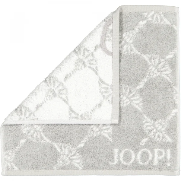 JOOP! Cornflower 1611 - Farbe: Silber - 76 - Seiflappen 30x30 cm günstig online kaufen