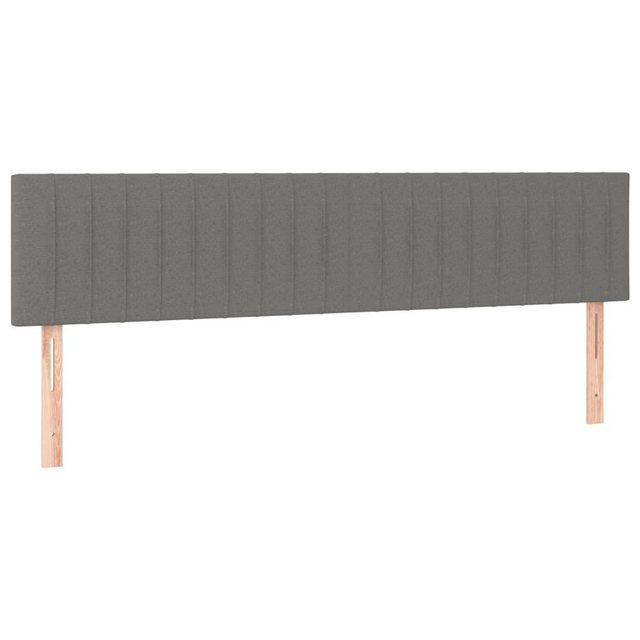 vidaXL Bett, Kopfteile 2 Stk. Dunkelgrau 100x5x78/88 cm Stoff günstig online kaufen