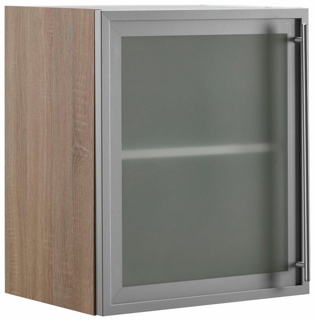 OPTIFIT Glashängeschrank, mit Glasrahmentür in Alu-Optik, Breite 50 cm günstig online kaufen