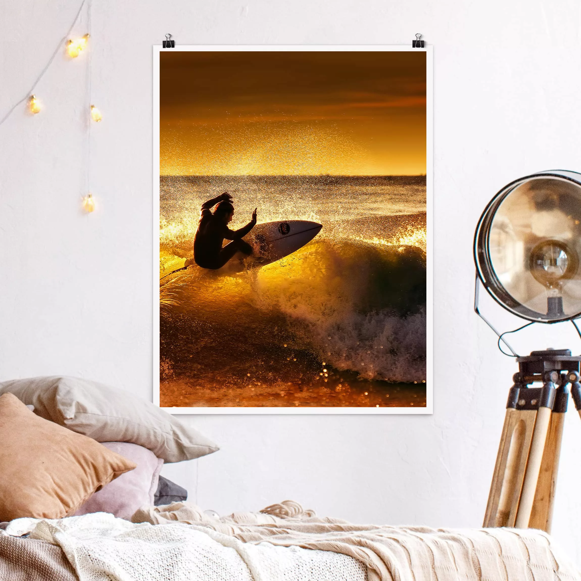 Poster Strand - Hochformat Sun, Fun and Surf günstig online kaufen
