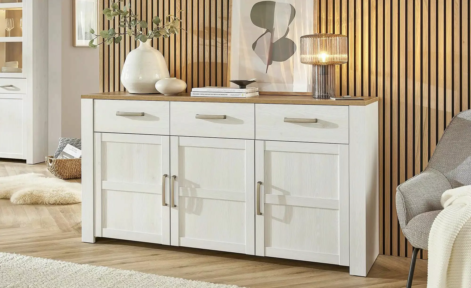 Sideboard  Toneo ¦ weiß ¦ Maße (cm): B: 166 H: 87 T: 42.0 Kommoden & Sidebo günstig online kaufen