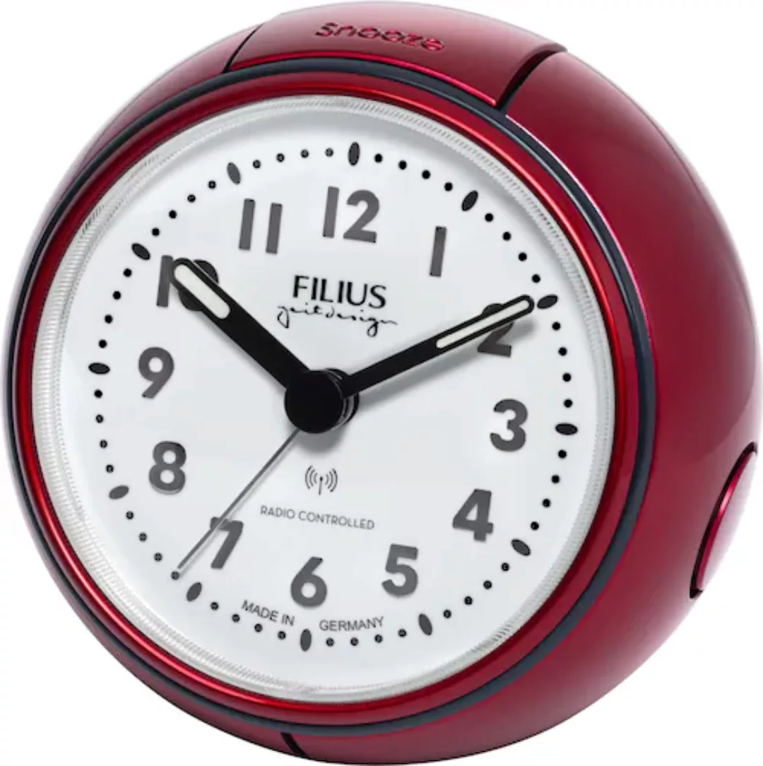 Filius Funkwecker Rot-Metallic Radiowecker rot günstig online kaufen