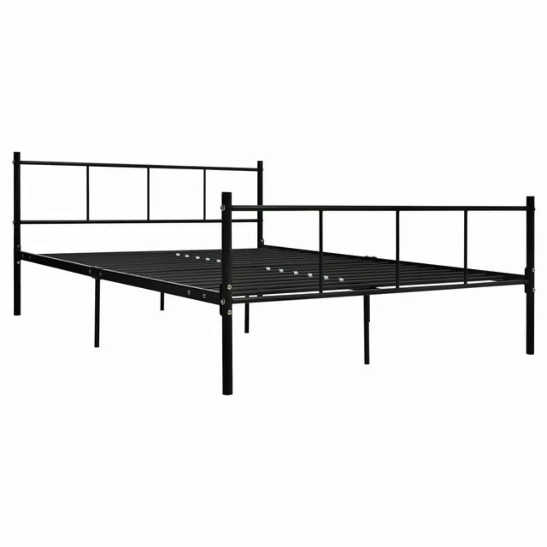 Bettgestell Schwarz Metall 160×200 Cm günstig online kaufen