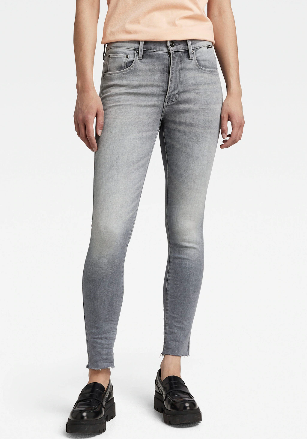 G-Star RAW Skinny-fit-Jeans "3301 Skinny", mit verkürzter angesagter Beinlä günstig online kaufen