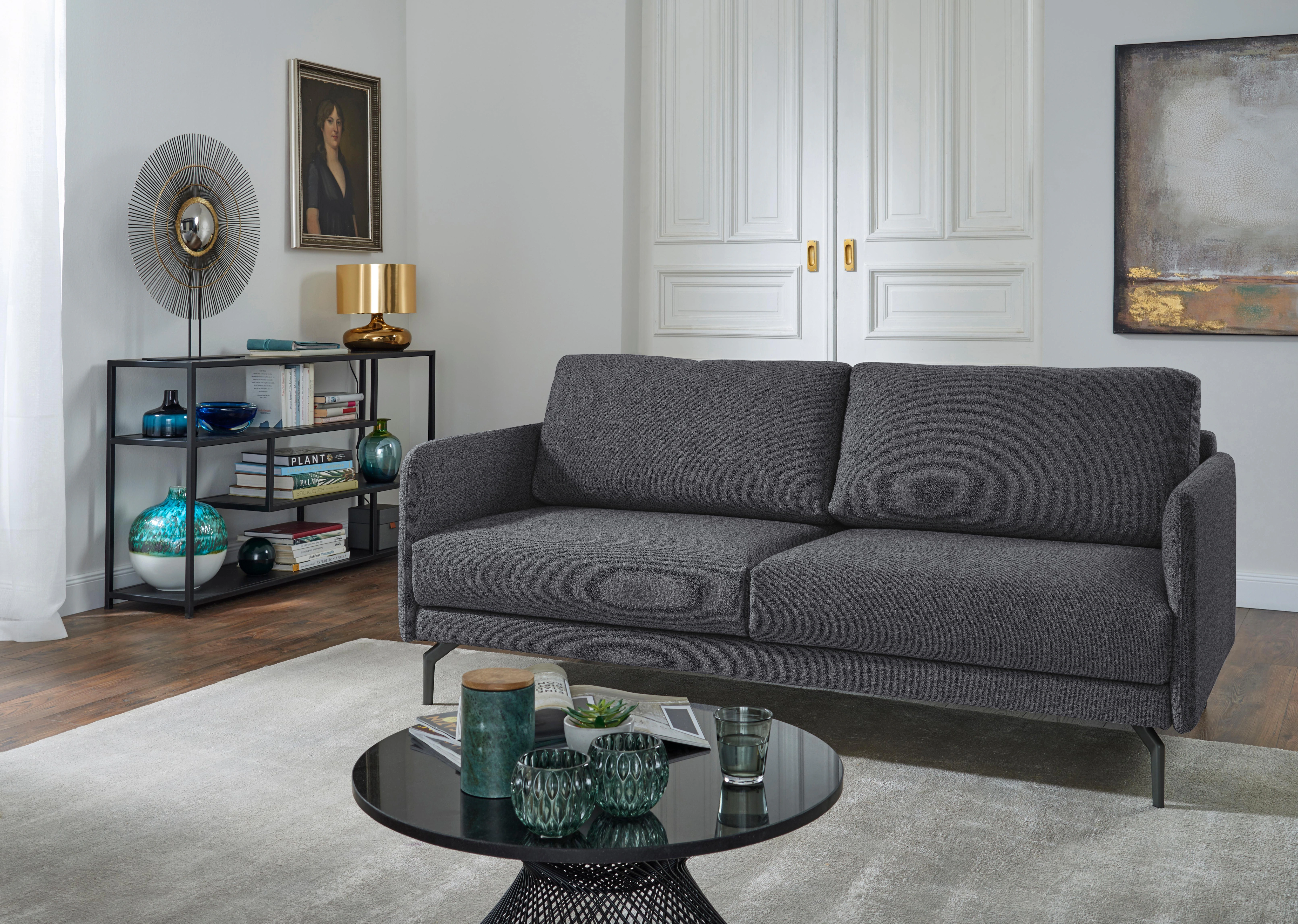 hülsta sofa 2-Sitzer »hs.450«, Armlehne sehr schmal, Alugussfüße in umbragr günstig online kaufen