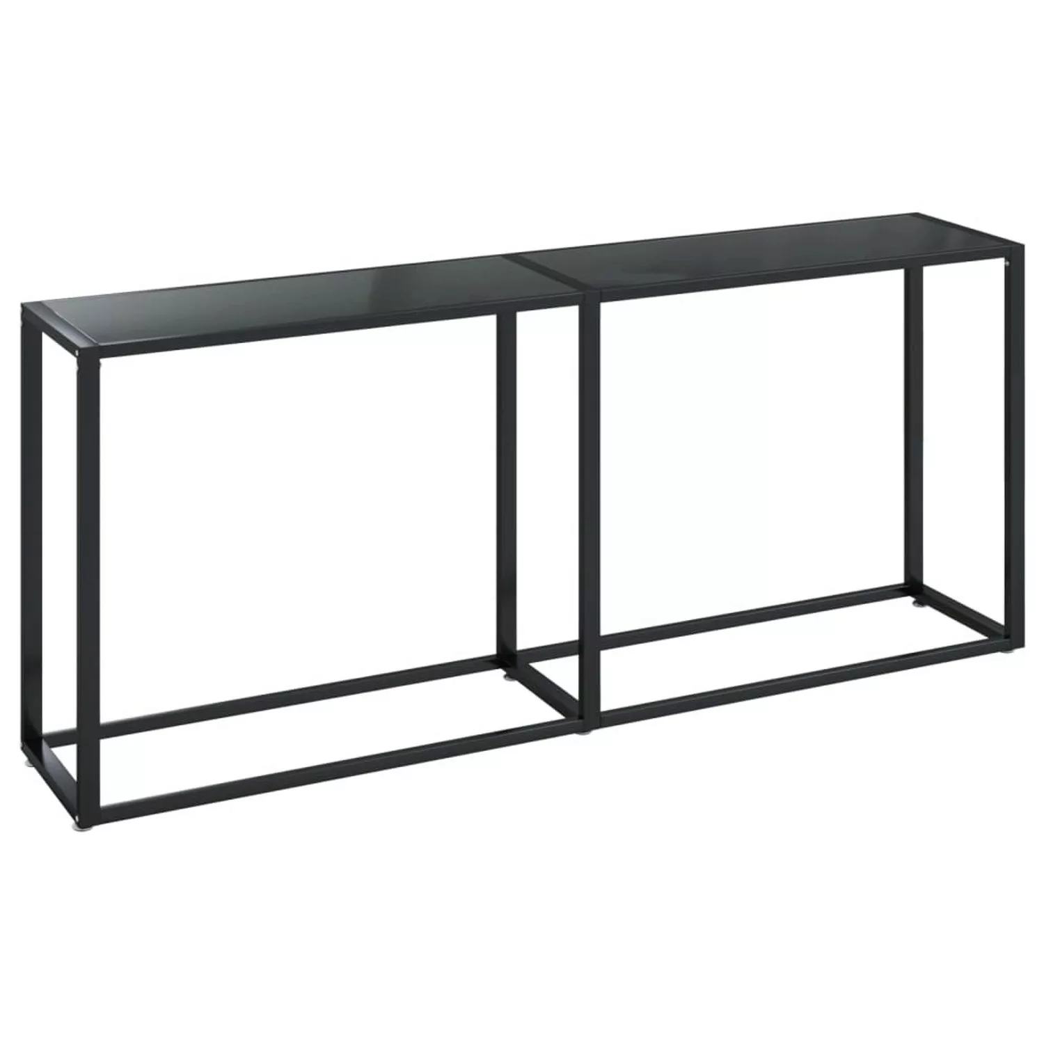 vidaXL Konsolentisch Schwarz 180x35x75,5 cm Hartglas Modell 2 günstig online kaufen