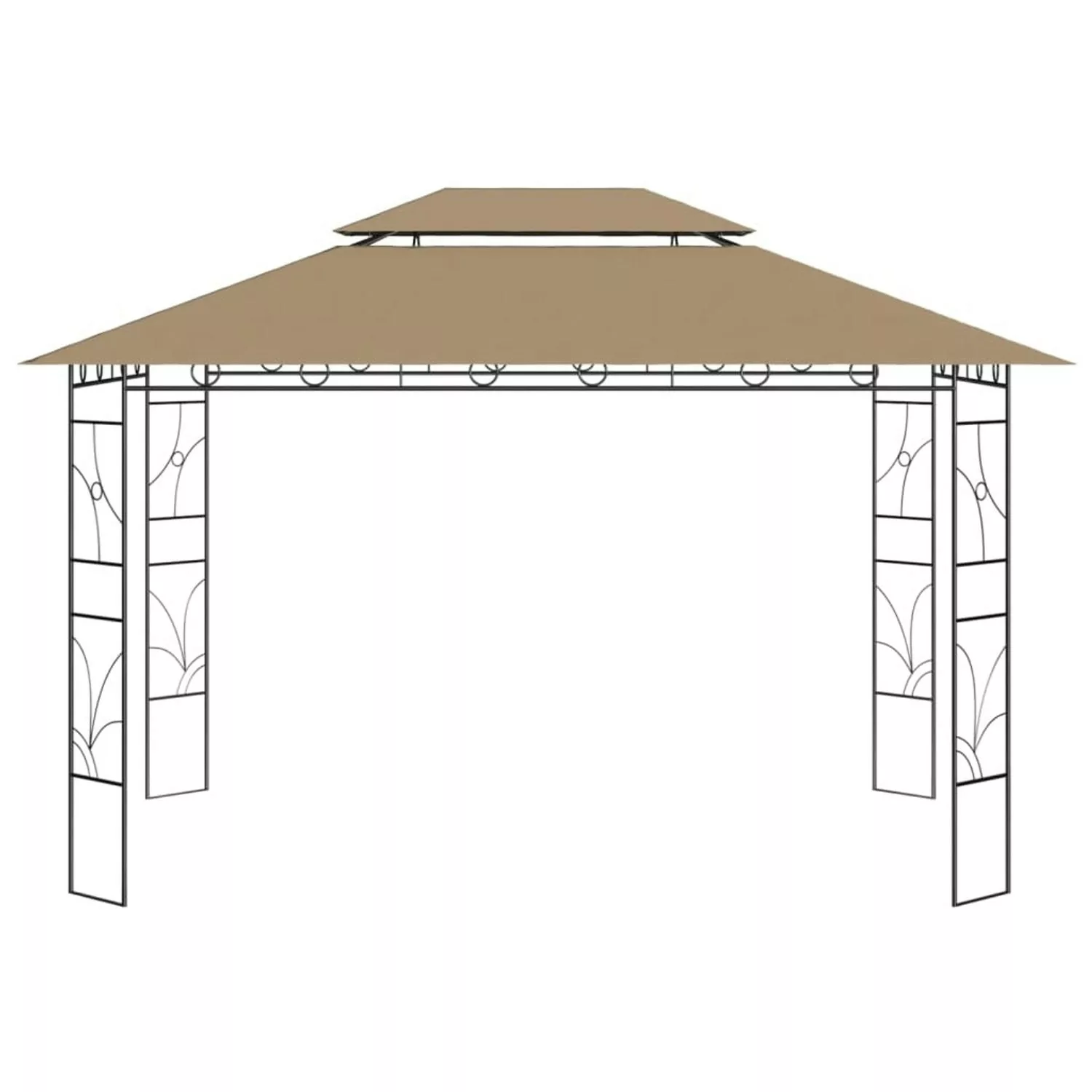 vidaXL Pavillon 4x3x2,7 m Taupe 160 g/m2 günstig online kaufen