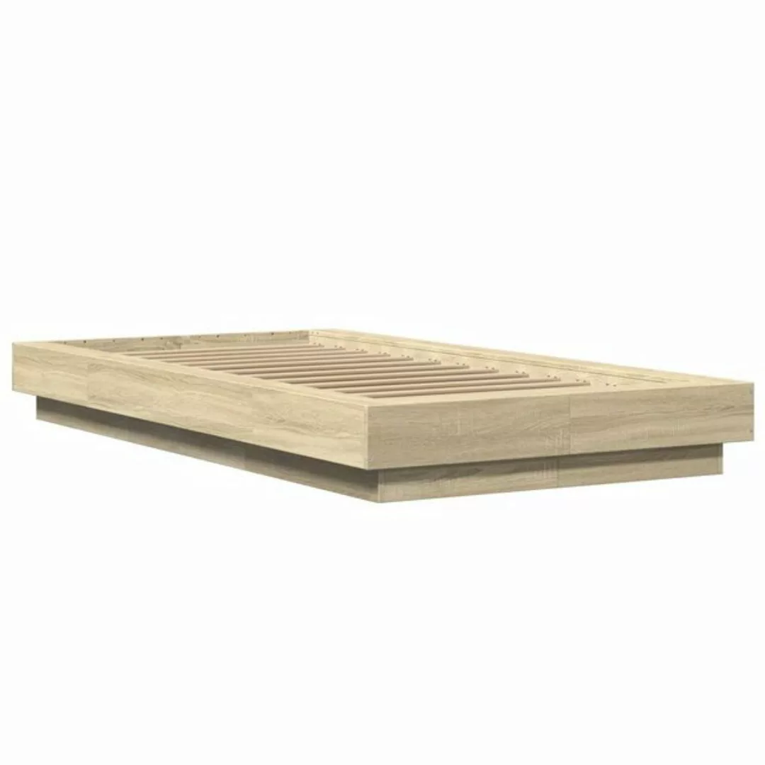 vidaXL Bett Bettgestell Sonoma-Eiche 75x190 cm Holzwerkstoff günstig online kaufen