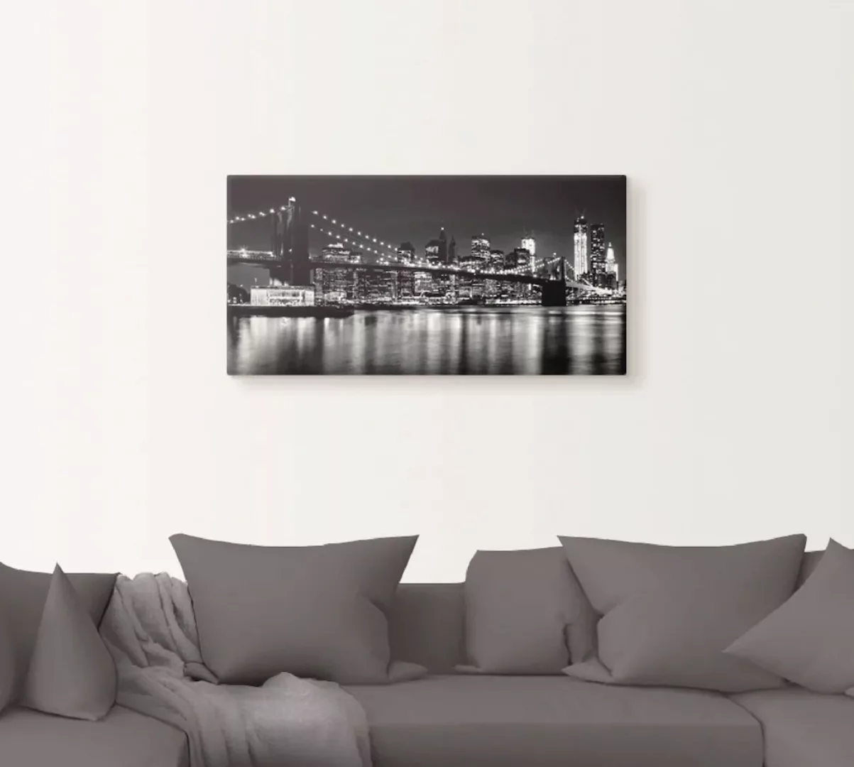 Artland Wandbild "Nächtliche Skyline Manhattan I", Amerika, (1 St.), als Al günstig online kaufen