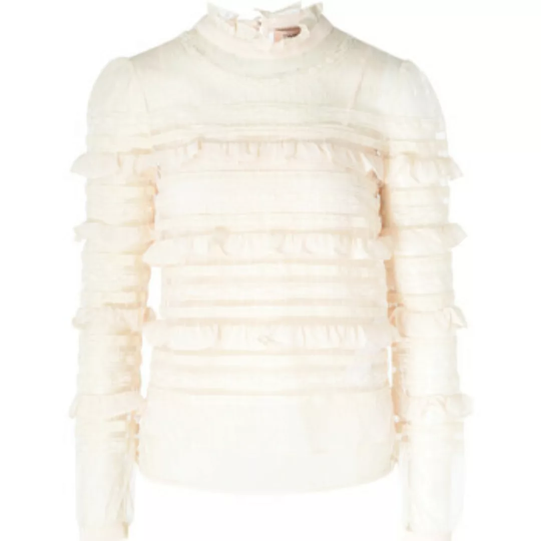 Twin Set  Pullover Bluse  aus elfenbeinfarbenem Tüll günstig online kaufen