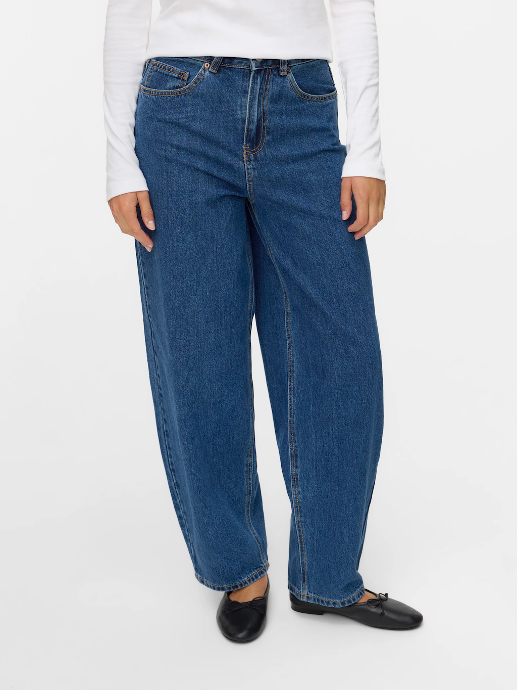 Vero Moda Mom-Jeans "VMBILLIE HR BARREL ANK JEANS LI3142 NOOS" günstig online kaufen