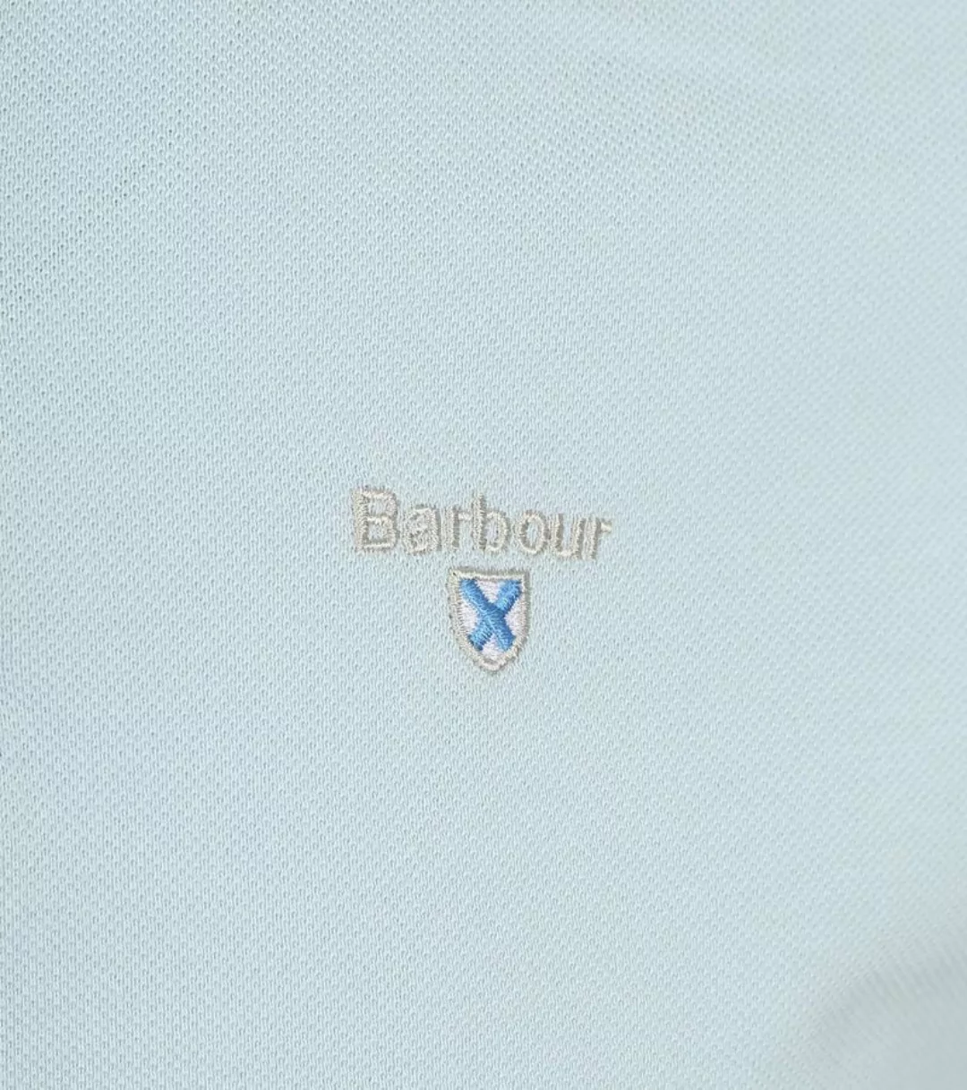 Barbour Tartan Pique Poloshirt Hellblau - Größe XL günstig online kaufen