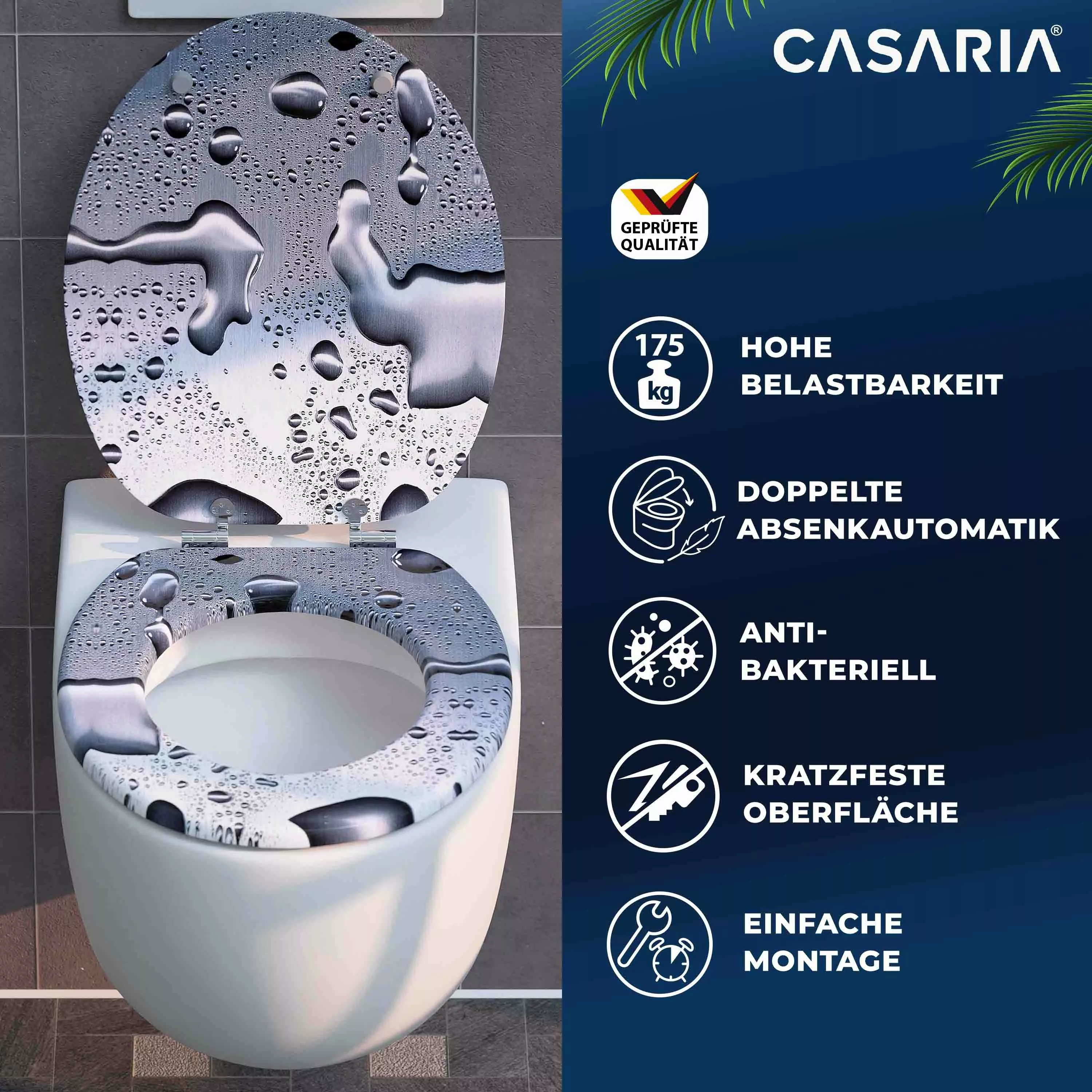 Casaria WC-Sitz, Doppelte Absenkautomatik MDF Holz günstig online kaufen