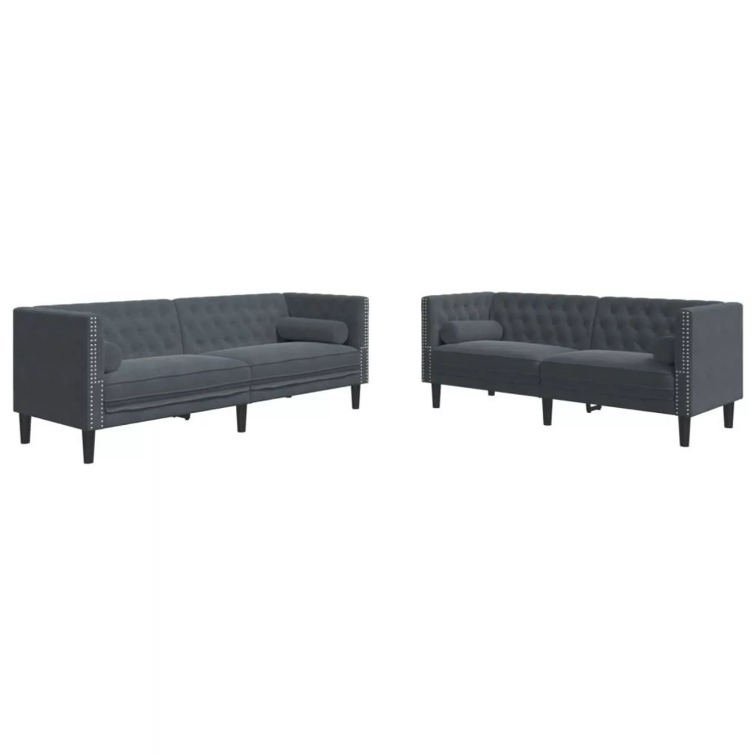 vidaXL Sofa 2-tlg. Chesterfield-Sofa-Set mit Nackenrollen günstig online kaufen